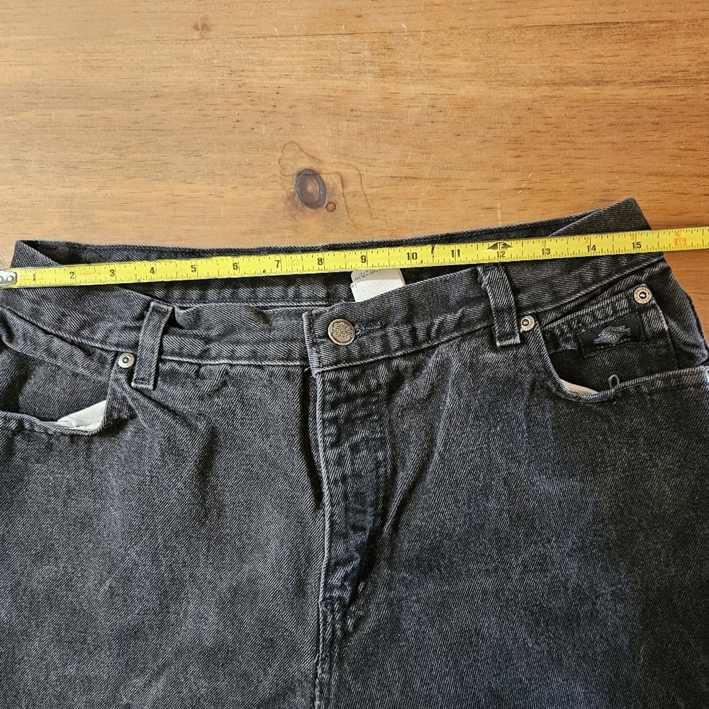 Harley Davidson Vintage Women's Classic Fit Jeans Black Size 12R - Picture 5 of 12